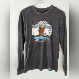 Gray Long Sleeve Graphic Tee